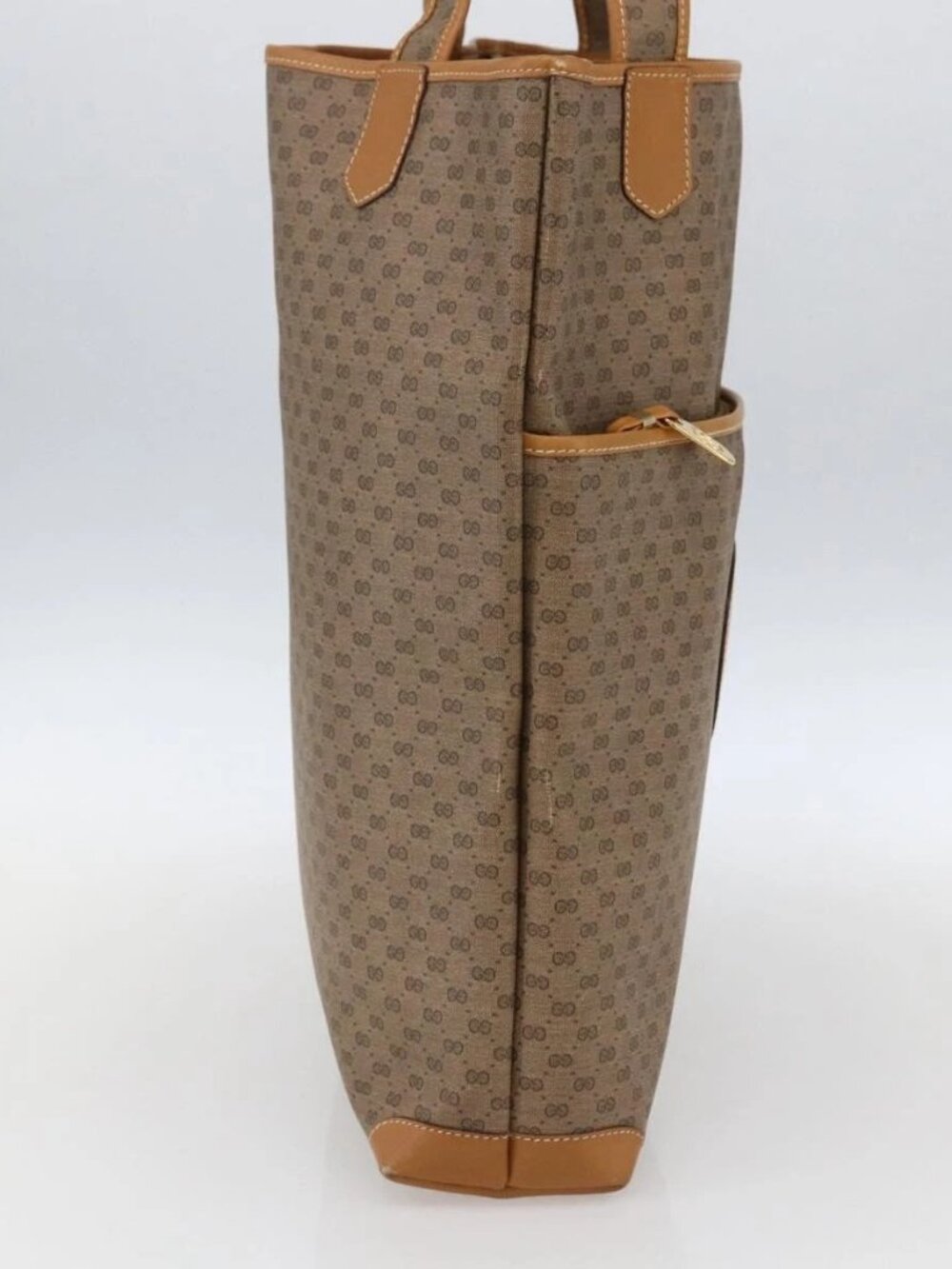 GUCCI Micro GG Supreme Tote Bag PVC Beige Gold 002 39 0054 Auth ep13221 - Picture 3 of 14